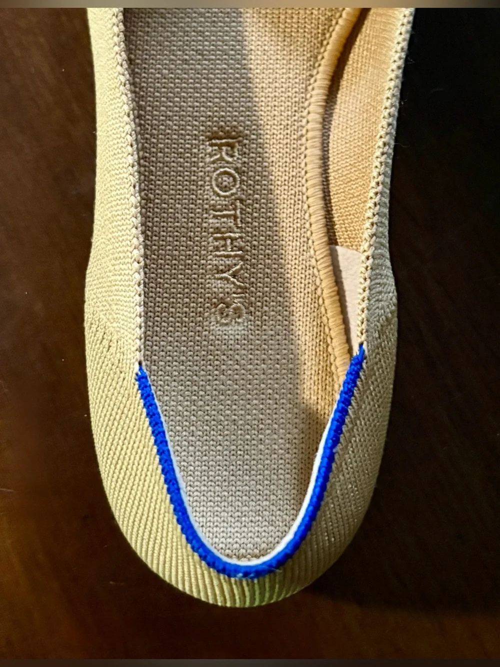Rothy’s The Point Camel Captoe Knit Ballet Flats - size 7.5